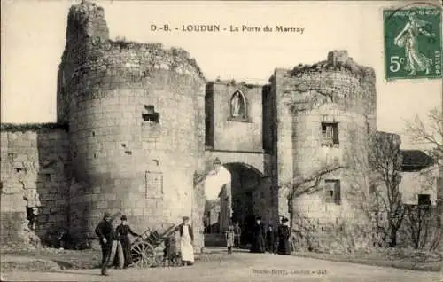 Ak Loudun Vienne, Porte du Martray