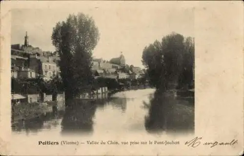 Ak Poitiers Vienne, Vallee du Clain, Blick vom Pont Joubert