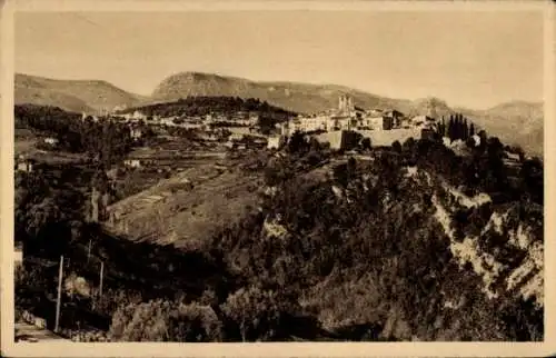 Ak Saint Paul du Var Alpes Maritimes, vue generale prise du Piol Saint-Antonin