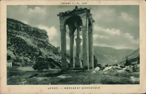 Ak Annot Alpes-de-Haute-Provence, Monument Historique