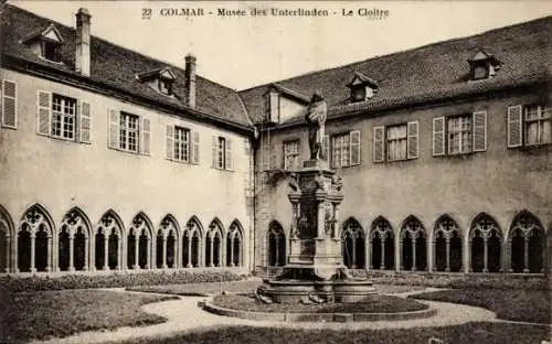 Ak Colmar Kolmar Elsass Haut Rhin, Musee des Unterlinden, Cloitre