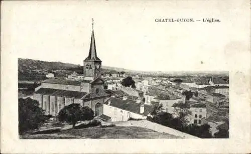 Ak Chatel Guyon Puy de Dôme, vue générale de l'Eglise