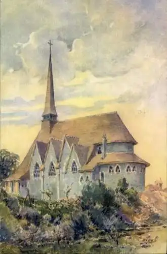 Künstler Ak Thonon les Bains Haute Savoie, Eglise Notre Dame du Leman, Vongy