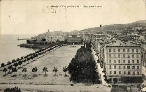 Ak Bastia Haute Corse, vue generale de la Place Saint Nicolas