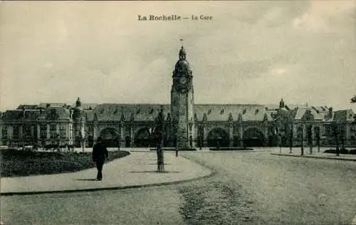 Ak La Rochelle Charente Maritime, Bahnhof