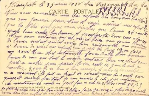 Ak Devèze Hautes-Pyrénées, Hospiz, Haupteingang