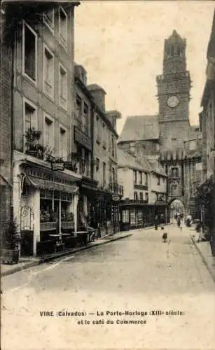 Ak Vire Calvados, Porte-Horloge, Cafe du Commerce