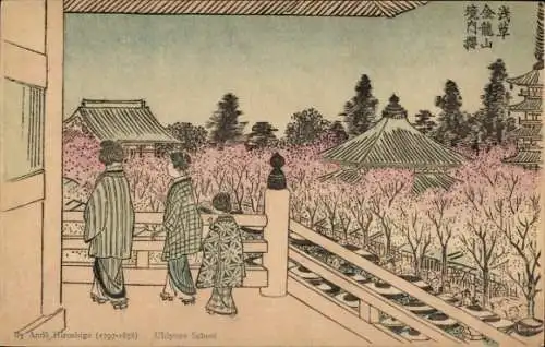 Künstler Ak Hiroshige, A., Ukiyoye-Schule