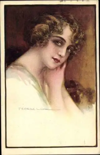 Künstler Ak Corbella, T., Portrait einer Frau