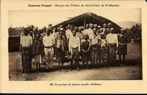 Ak Kamerun, Mission des Prêtres du Sacré Coeur de St. Quentin, un groupe de jeunes mariés chrétiens