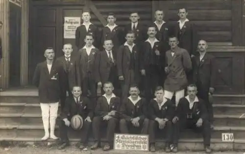 Foto Ak Dresden Altstadt, 4. Sächsisches Turnfest, Teilnehmer, Gruppenfoto