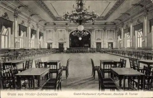 Ak Berlin Treptow Niederschöneweide, Grand Restaurant Kyffhäuser, Festsaal