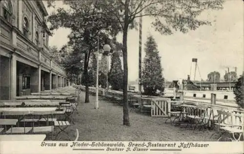 Ak Berlin Treptow Niederschöneweide, Grand Restaurant Kyffhäuser