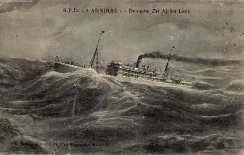 Ak Dampfer Admiral, Deutsche Ost-Afrika-Linie DOAL