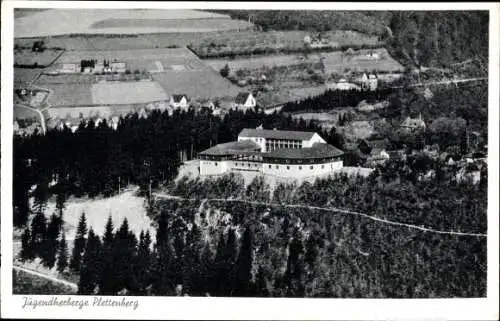 Ak Plettenberg im Sauerland Westfalen, Jugendherberge, Luftbild