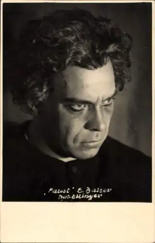 Ak Schauspieler E. Balser, Rolle Faust