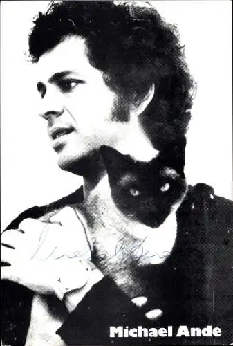 Ak Schauspieler Michael Ande, Portrait, Autogramm, Katze