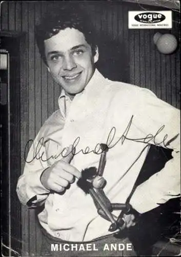 Ak Schauspieler und Sänger Michael Ande, Portrait, Autogramm