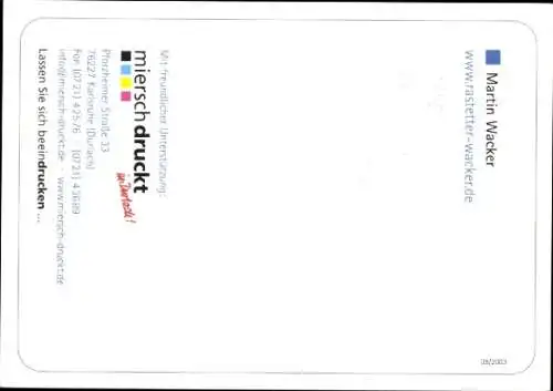 Ak Schauspieler Martin Wacker, Portrait, Autogramm