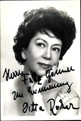 Ak Schauspielerin Ditta Rohar, Portrait, Autogramm