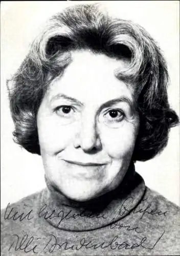 Foto Ak Schauspielerin Tilli Breidenbach, Portrait, Autogramm