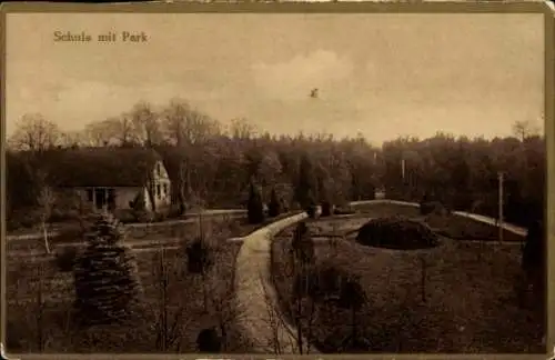 Ak Leer Horstmar in Nordrhein Westfalen, Schule, Park