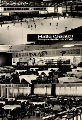 Ak Halle an der Saale, Eissporthalle, Café