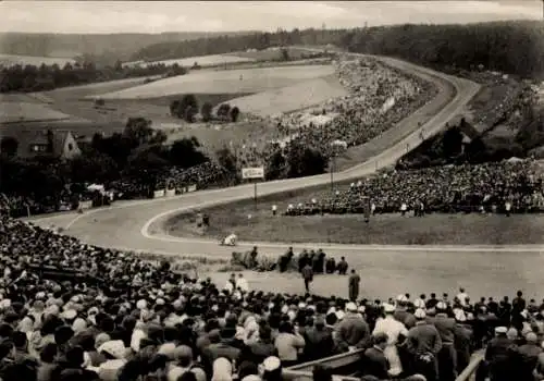 Ak Hohenstein Ernstthal in Sachsen, Sachsenring Rennen, Queckenbergkurve