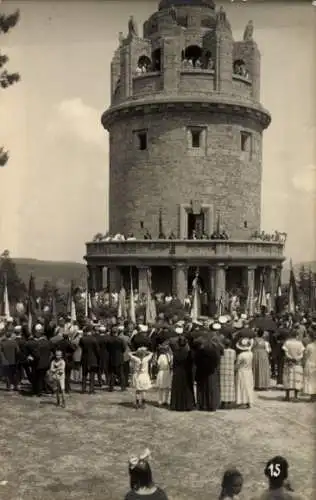 Studentika Foto Ak Jena in Thüringen, Bismarckturm 1902