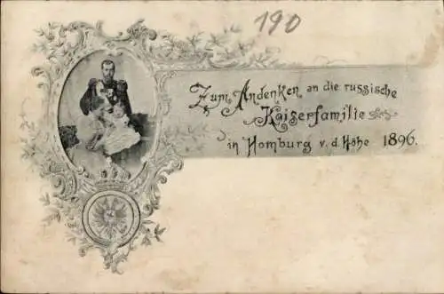 Ak Bad Homburg vor der Höhe Hessen, Zar Nikolaus II. von Russland, Alix, Besuch 1896