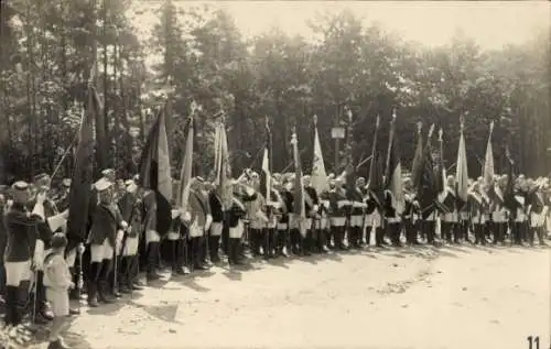 Studentika Foto Ak Jena in Thüringen, Studentischer Umzug zum Bismarck-Turm 1902