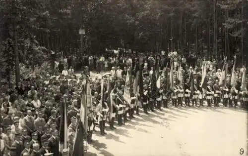 Studentika Foto Ak Jena in Thüringen, Studentischer Umzug zum Bismarck-Turm 1902