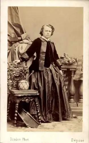 CdV Französische Malerin Rosa Bonheur, Tiermalerin, Realismus