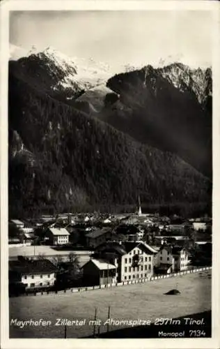 Ak Mayrhofen im Zillertal Tirol, Teilansicht, Ahornspitze