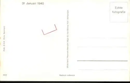 Ak Prinzessin Beatrix der Niederlande, Spielzeuggeschirr, 31. Januar 1940