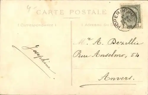 Ak Watou Poperinge Westflandern Belgien, Petite Place