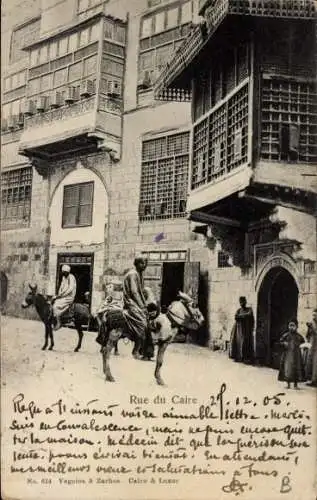 Ak Cairo Kairo Ägypten, Straßenszene