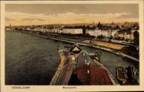 Ak Düsseldorf am Rhein, Rheinpomenade