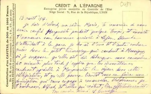 Ak Lyon Rhône, Credit a l'Epargne, Societe d'Epargne et de Capitalisation