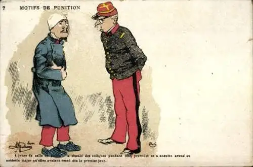 Künstler Ak Guillaume, Albert, Motifs de Punition, Soldatenleben, Produits Gloria, Lyon