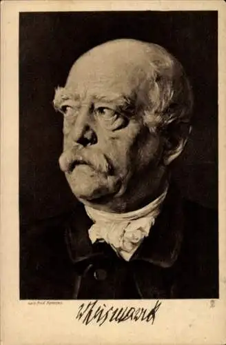 Künstler Ak Petersen, Walter, Fürst Otto von Bismarck, Portrait