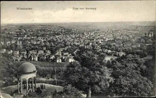 Ak Wiesbaden in Hessen, Totalansicht, Blick vom Neroberg