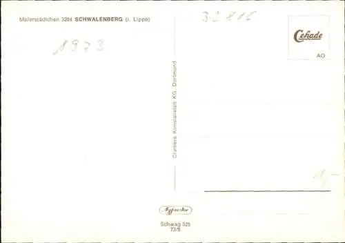 Ak Schwalenberg in Lippe, Teilansicht