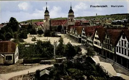 Ak Freudenstadt im Schwarzwald, Marktplatz