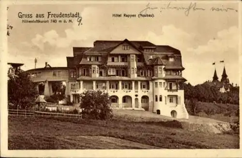 Ak Freudenstadt im Schwarzwald, Hotel Rappen, Neubau