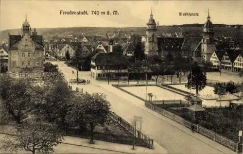 Ak Freudenstadt im Schwarzwald, Marktplatz