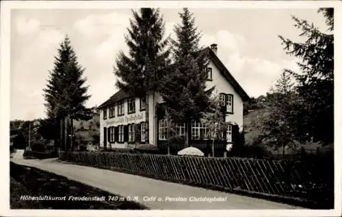 Ak Freudenstadt im Schwarzwald, Cafe Pension Christophstal