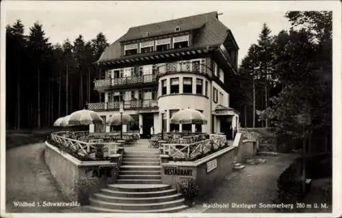 Ak Bad Wildbad Baden Württemberg, Waldhotel Riexinger, Sommerberg