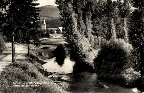 Ak Wenholthausen Eslohe im Sauerland, Wenne, Teilansicht