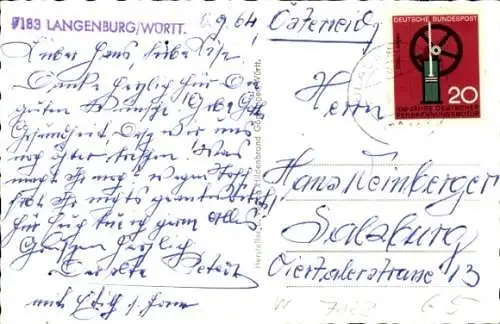 Ak Langenburg in Württemberg, Teilansicht, Fachwerkhäuser